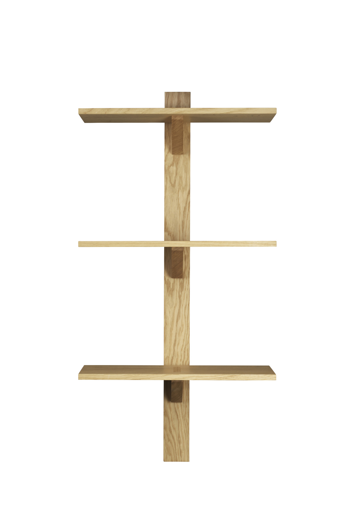 FDB Møbler B100 Wandregal, nordisches Design, eiche geölt, funktional, langlebig, nachhaltig