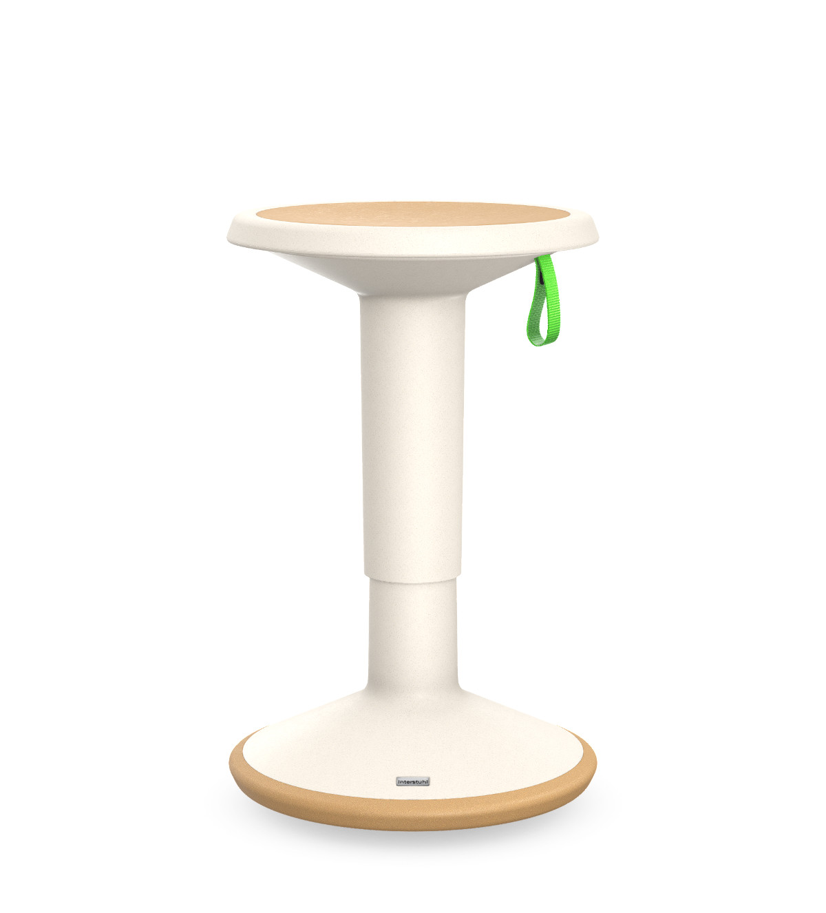 Interstuhl ECO UP Sitzhocker cremeweiß, ergonomisch, flexibel, nachhaltig, ideal für Büro und Zuhause, kompakt und bequem