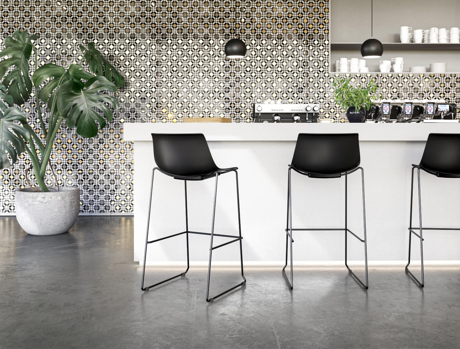 Interstuhl SHUFFLEis1 SU272 Barhocker mit Fußstütze, ergonomisch, stabiles Gestell, modernes Design für Bar oder Tresen