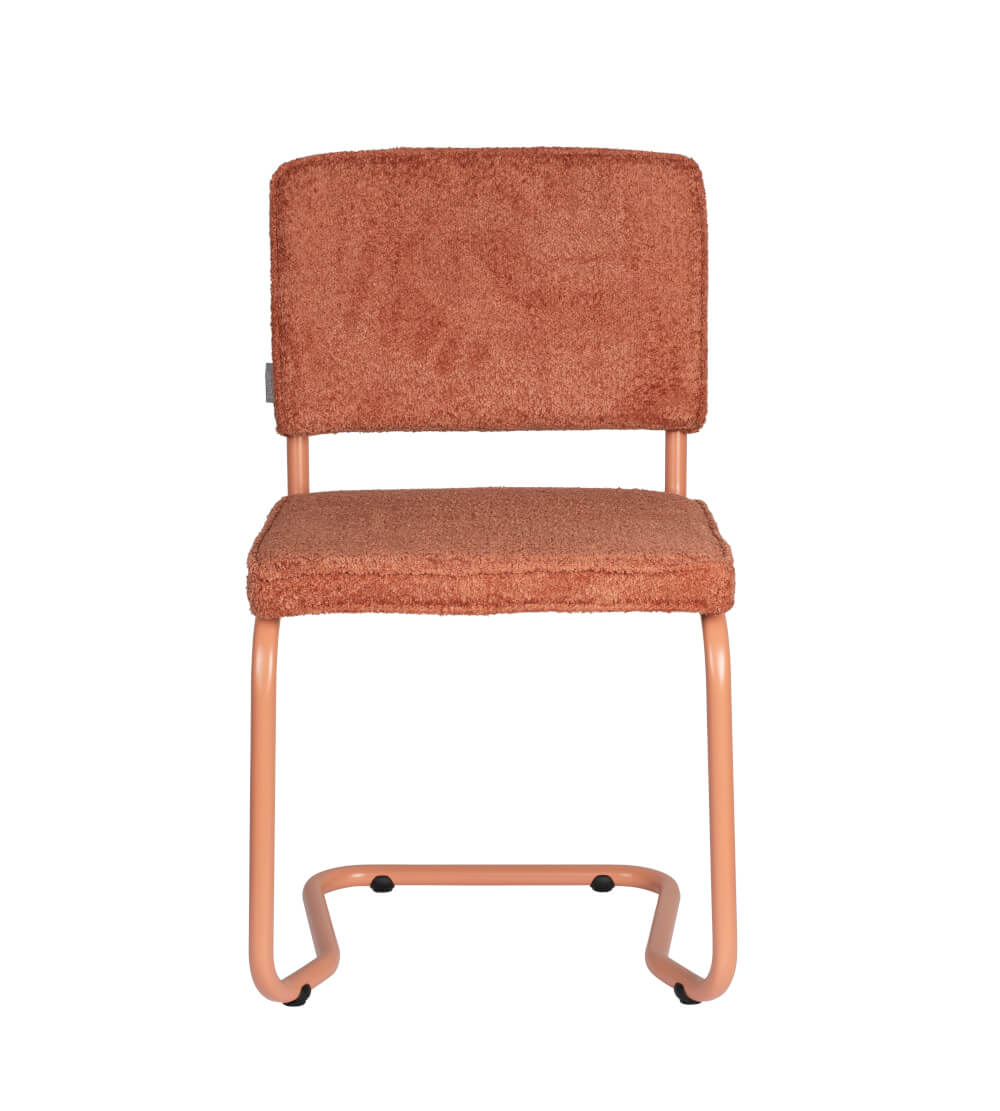 Zuiver Ridge Kink Soft Stuhl, Terra – eleganter Designerstuhl für modernes Wohnen und Büro Zuiver Ridge Kink Soft Stuhl in Terra – moderner Designstuhl mit ergonomischer Form und weichem Stoffbezug für komfortables Sitzen