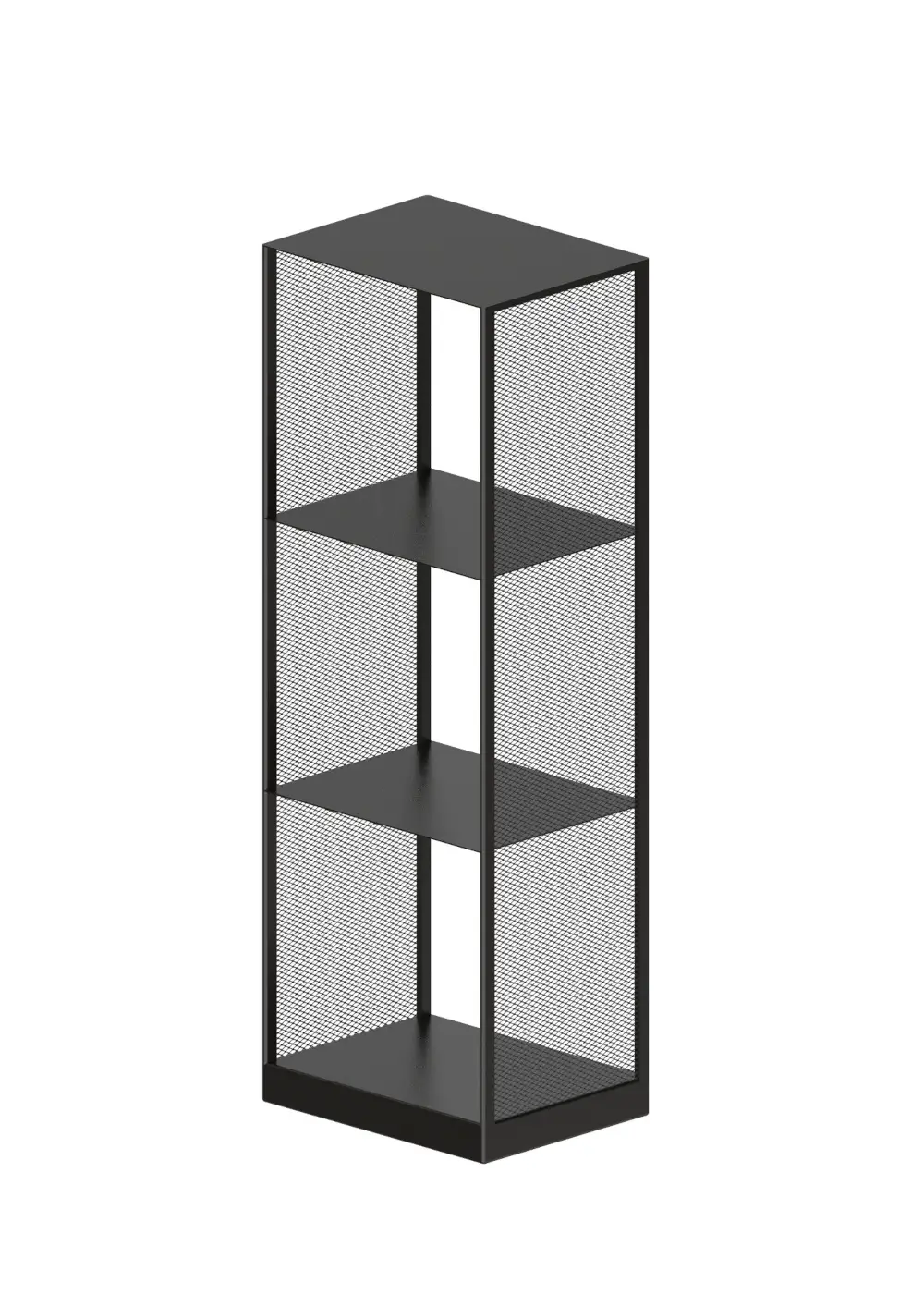 Zeus Tristano Regal 41 x 116 cm grau aus Stahl mit offenen Regalfächern im minimalistischen Design.
