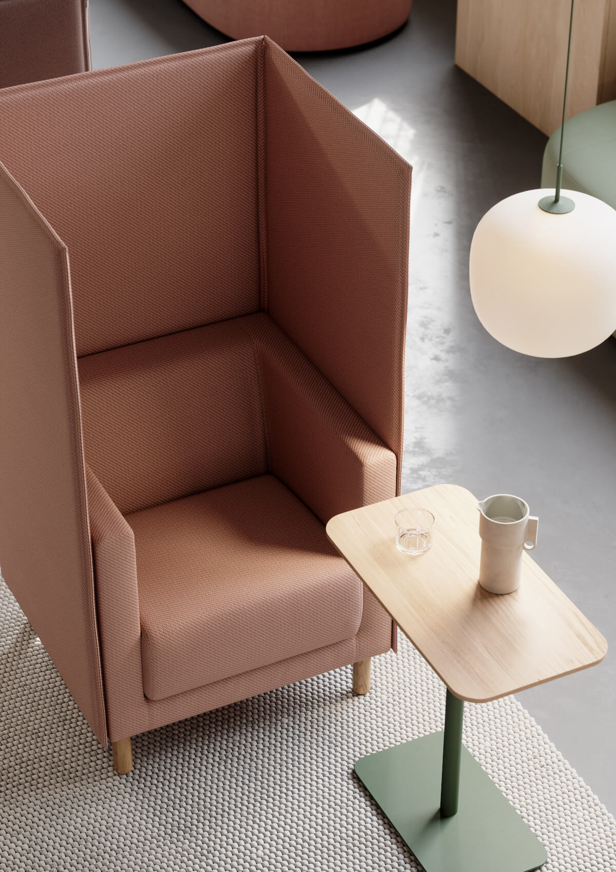 Moderner Lounge-Sessel Profim Vancouver Lite Highback mit hoher Rückenlehne und zeitlosem Design