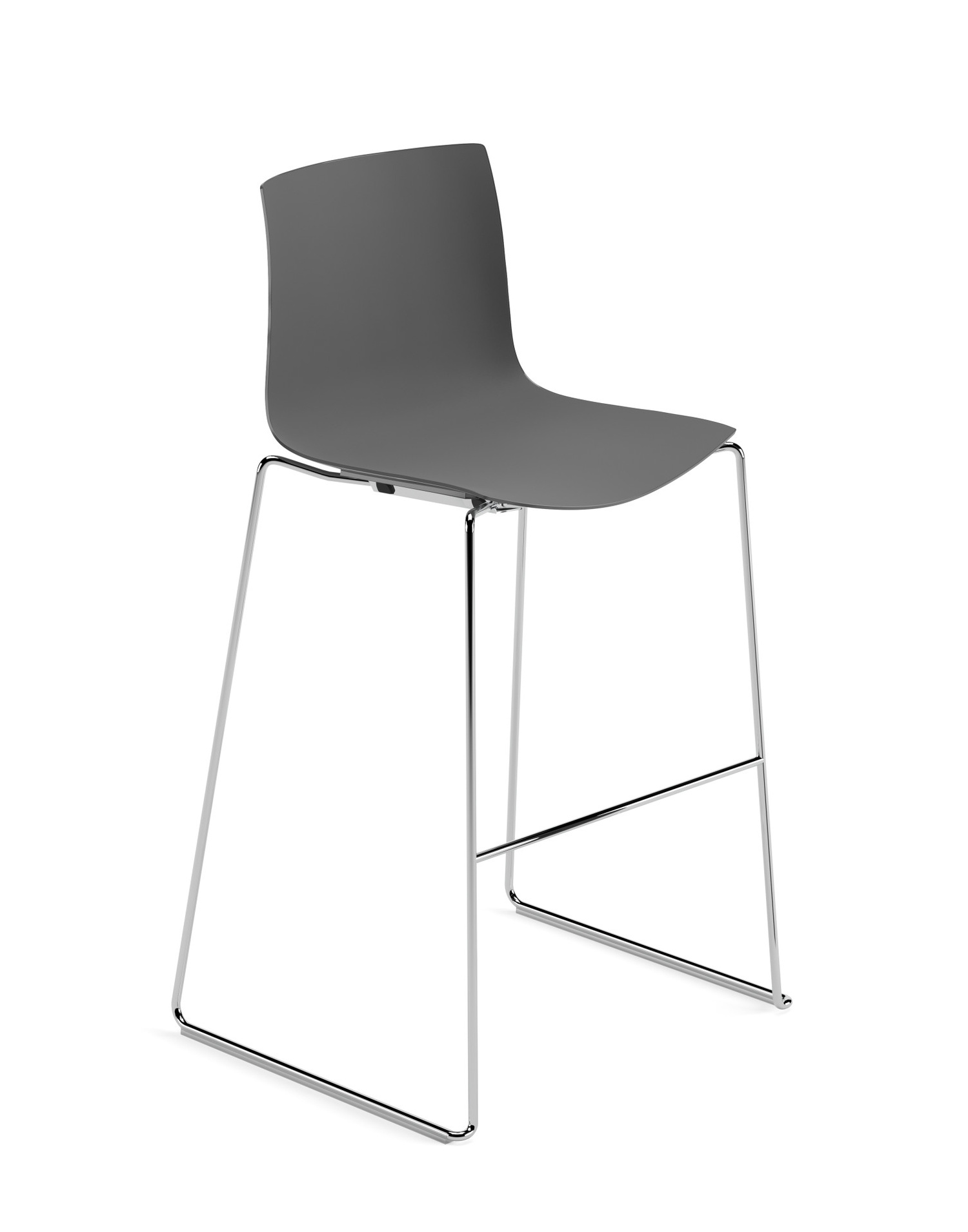 Catifa 46 Barhocker, höhe 76 cm, einfarbig, chrom / anthrazit #0471