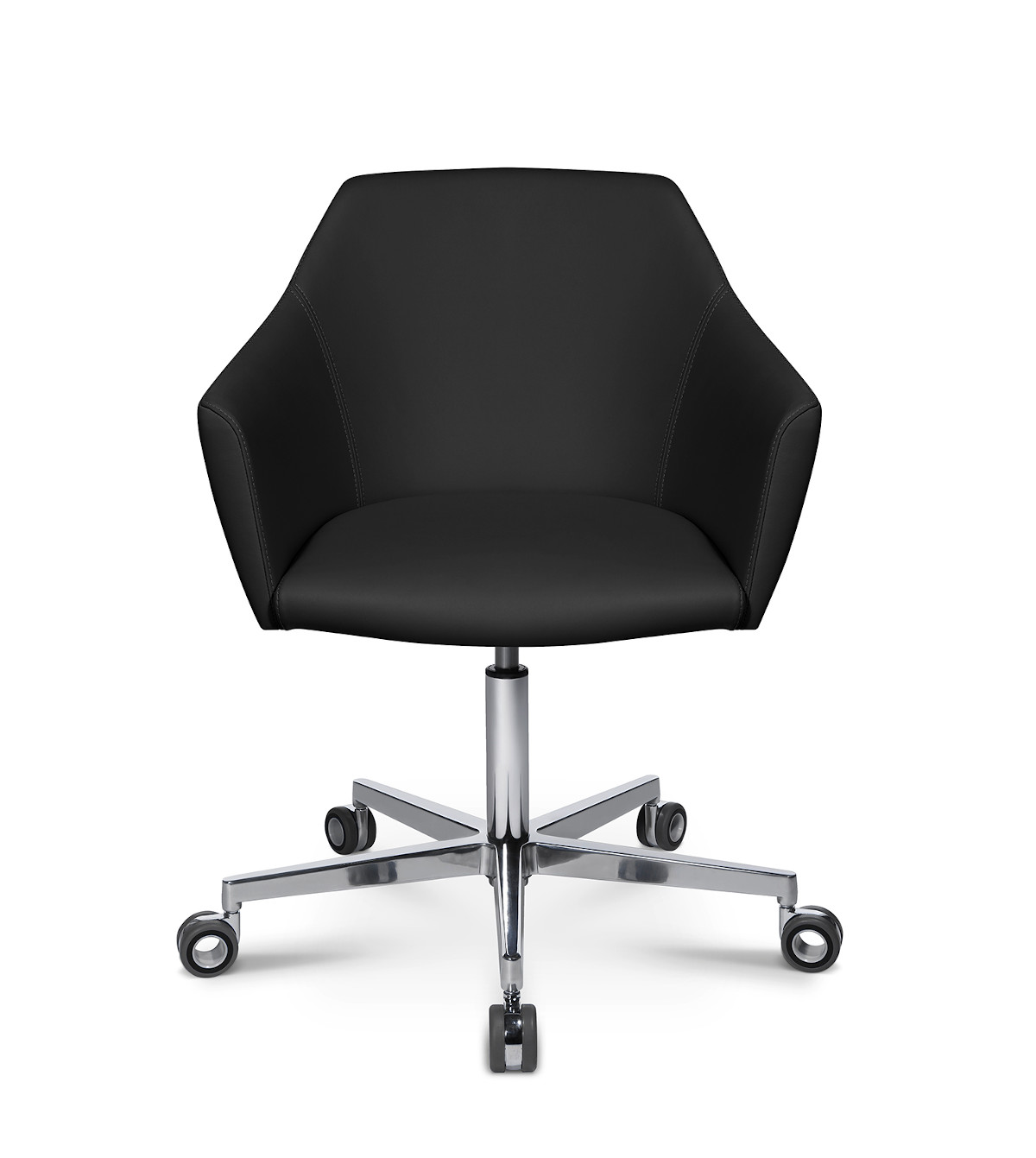 Wagner W-Cube 5 Sessel mit poliertem Aluminium 5-Strahl-Gestell, modernes Design, komfortabel und langlebig