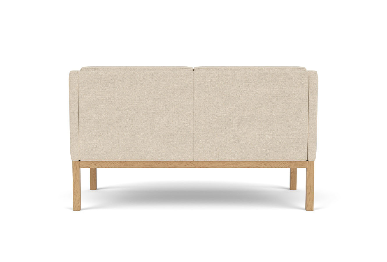 FDB Møbler L45 Sofa, 2-Sitzer, nordisches Design, Eiche natur, beige, komfortabel, langlebig