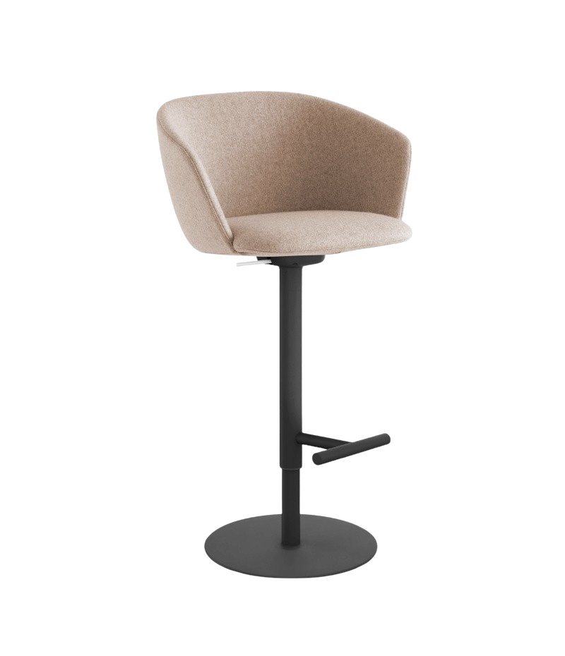 Glove Barhocker, dreh- und höhenverstellbar mit Bodenplatte