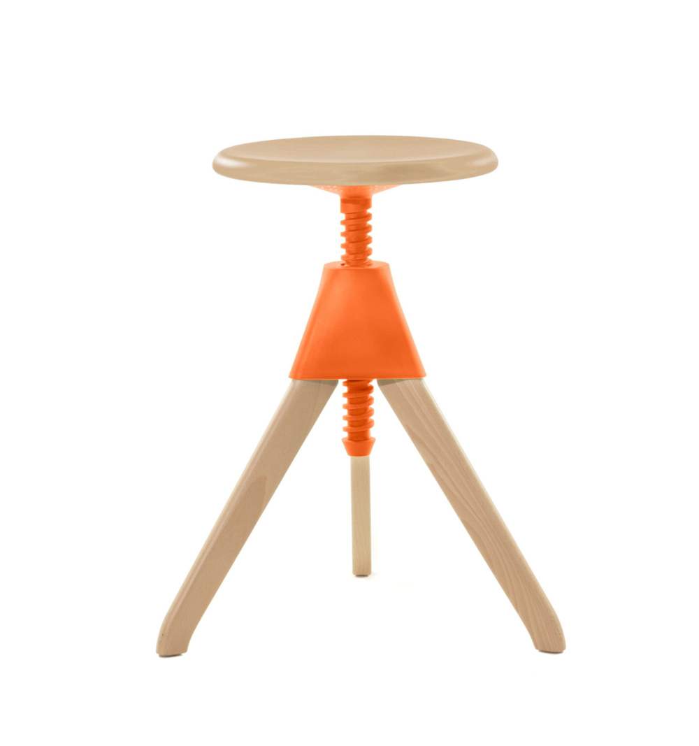 Magis Jerry The Wild Bunch Hocker, orange, moderner Design-Hocker, robust, vielseitig, komfortabel