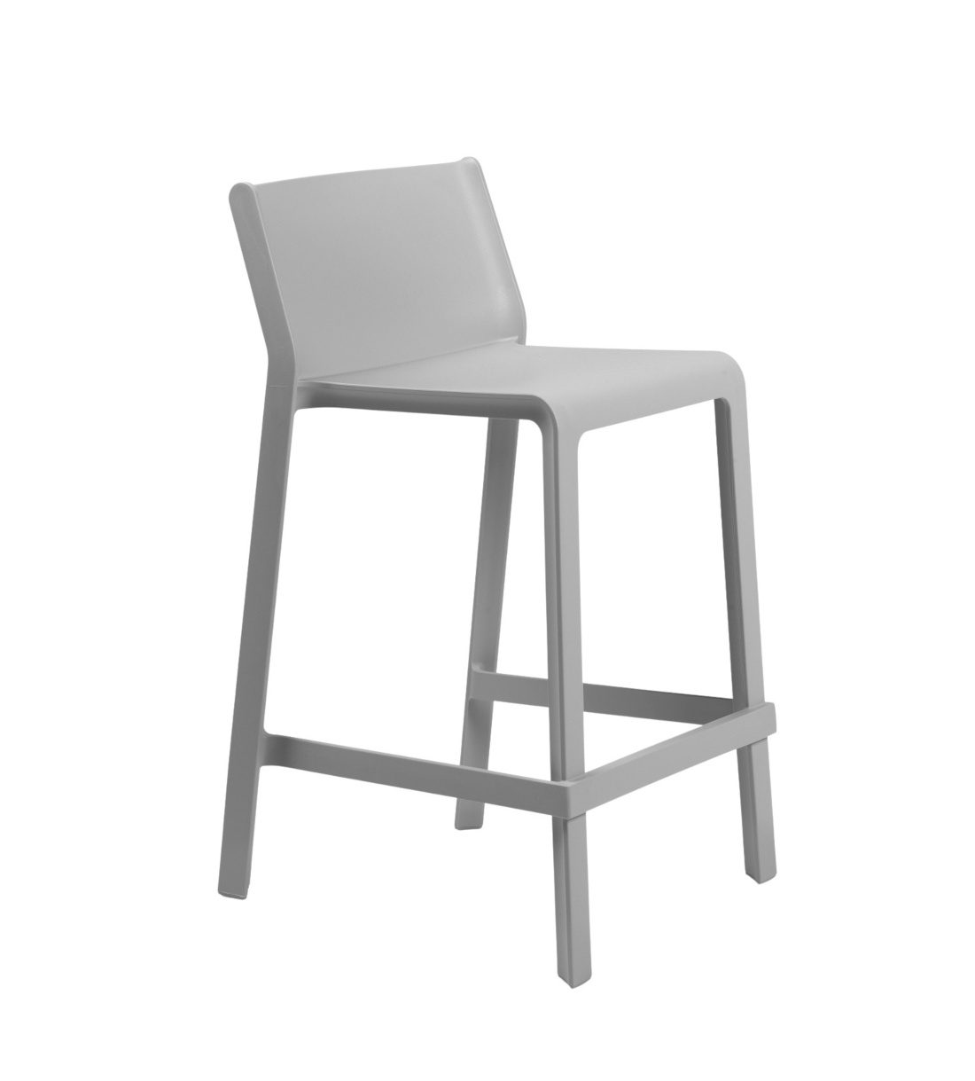 Nardi Trill Barhocker 65 cm, grigio, italienisches Design, wetterfest, leichter Outdoor-Hocker, langlebig