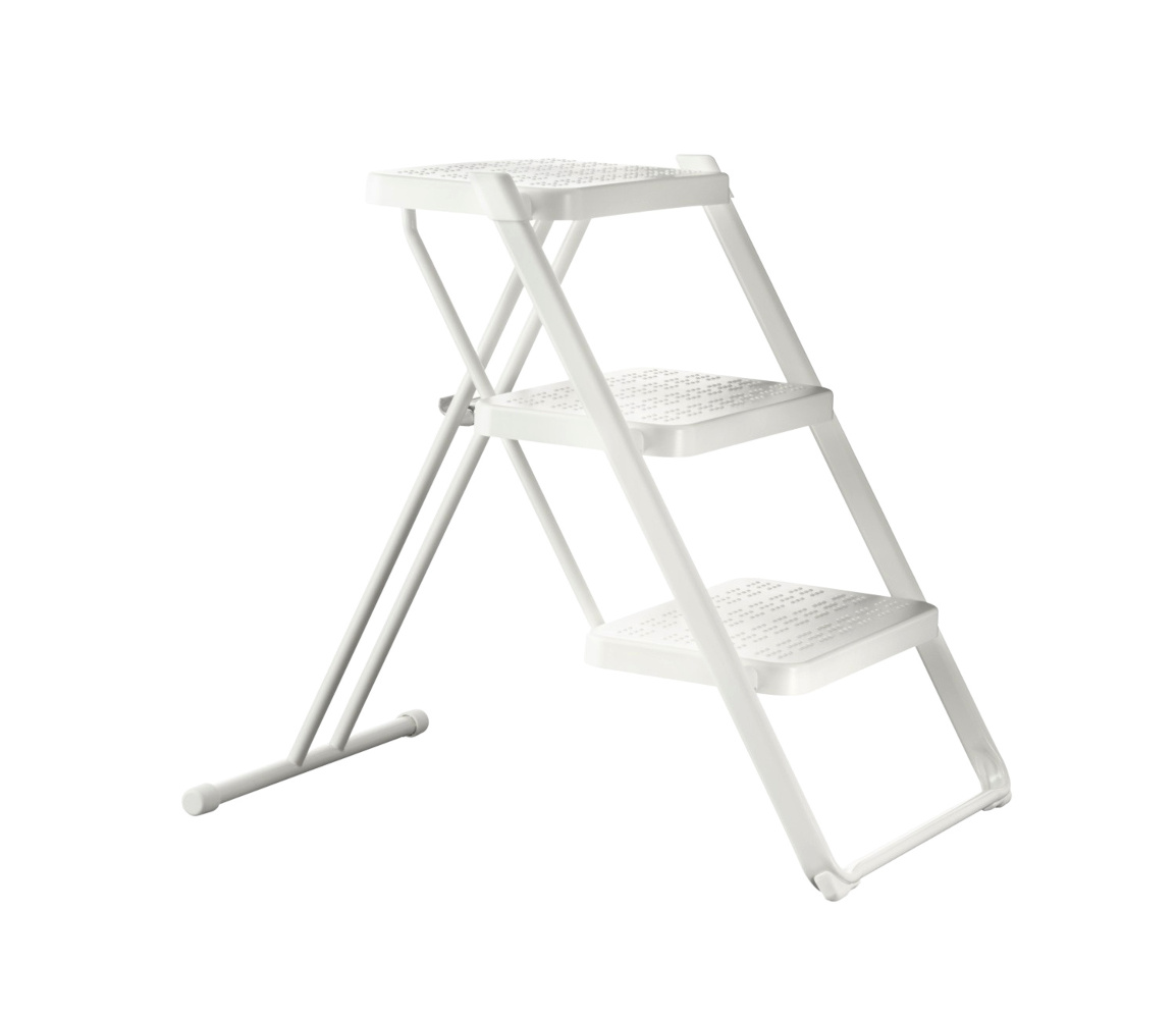 Magis Nuovastep Stufenleiter, weiß, stabile Treppenleiter, modernes Design, langlebig, vielseitig einsetzbar