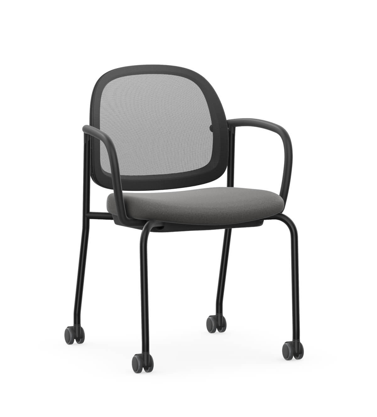 Interstuhl HEJis3 HJ526 Besucherstuhl mit ergonomischem Design, atmungsaktivem Netzrücken und stabiler Stahlkonstruktion