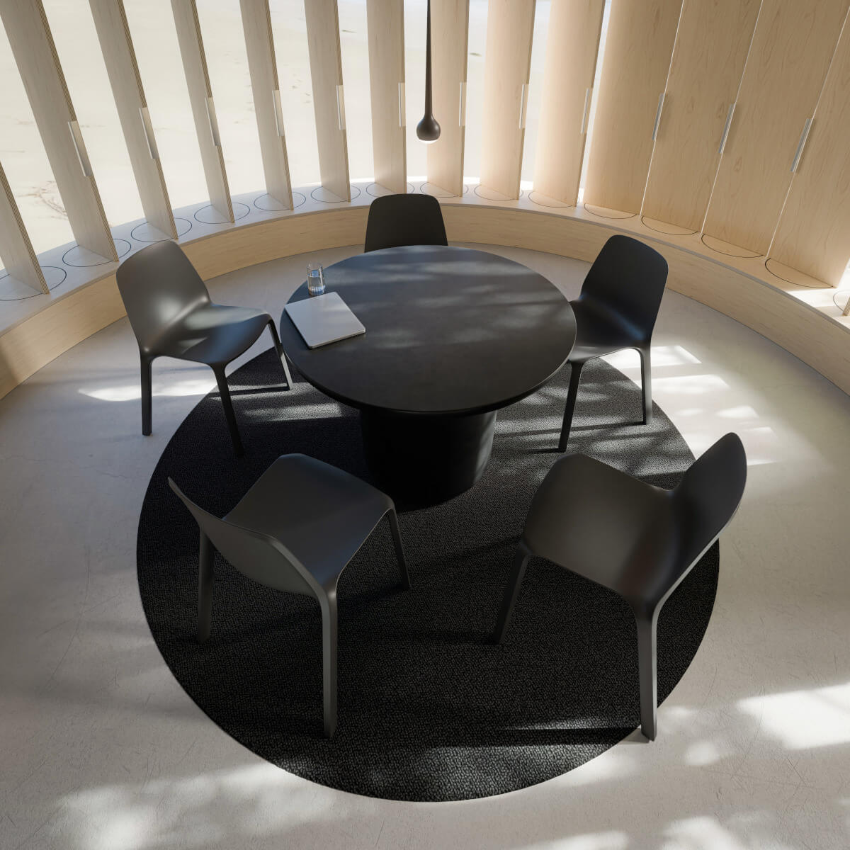 Interstuhl MONOis1 MO100 Besucherstuhl mit ergonomischem Design, stabiler Stahlrohrkonstruktion und gepolsterter Sitzfläche, schwarz