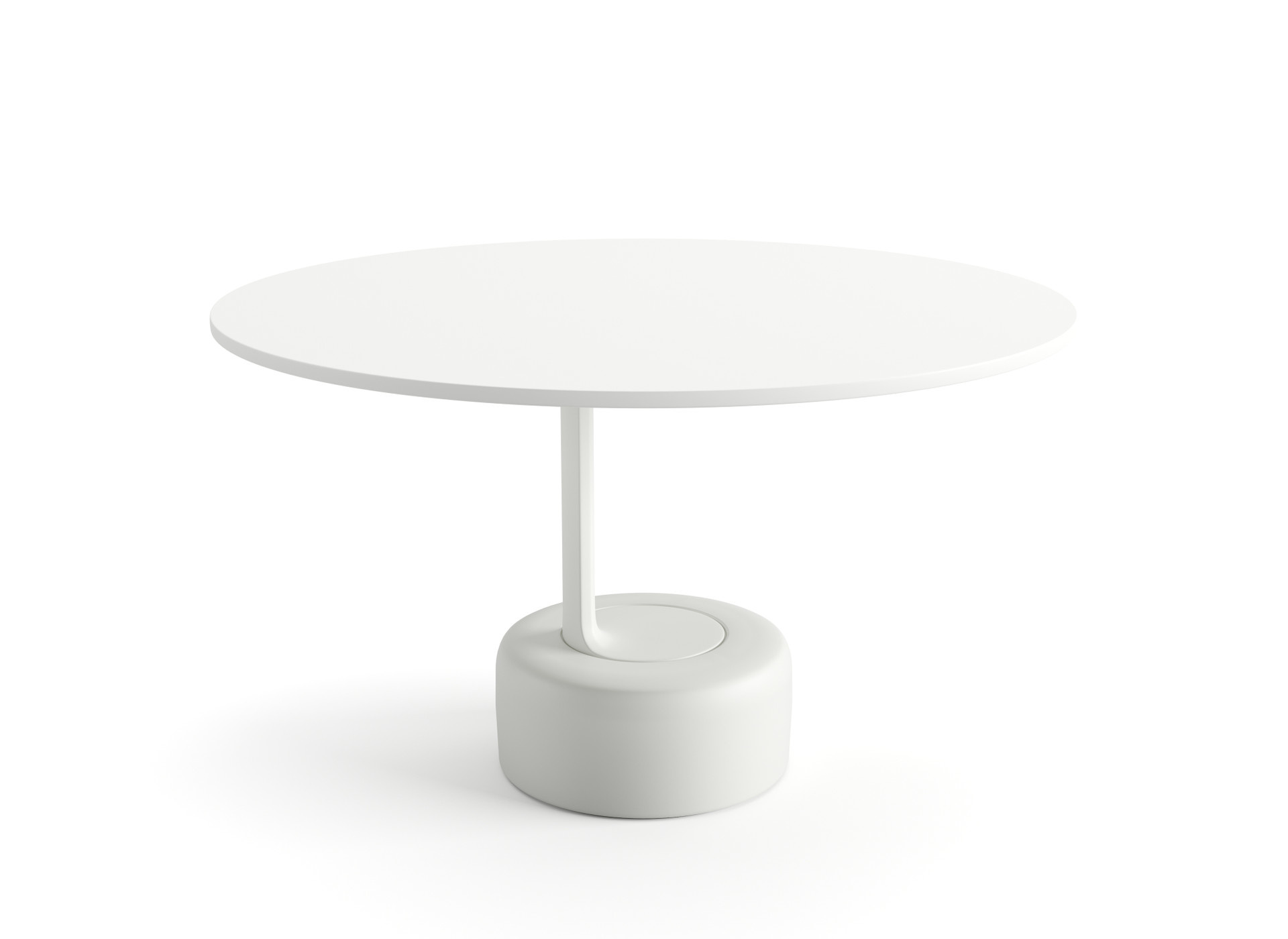 Oell Couchtisch, rund, weiß #7202