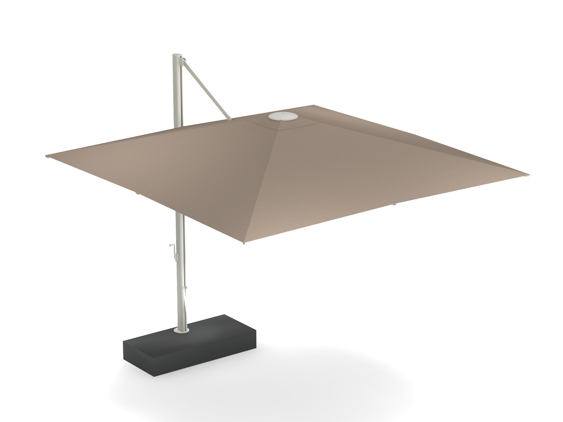 Shade Sonnenschirm, 3x3 m, weiß / taupe