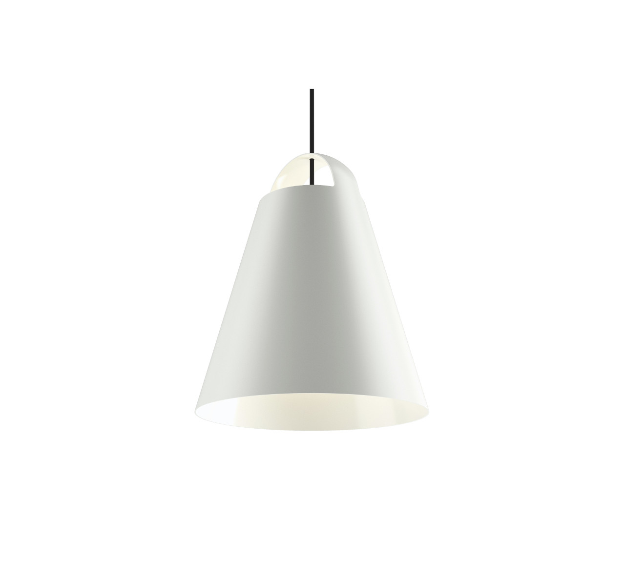 Louis Poulsen Above Pendelleuchte Ø 40 cm weiß, kegelförmig, skandinavisches Design, blendfreies Licht für Essbereich