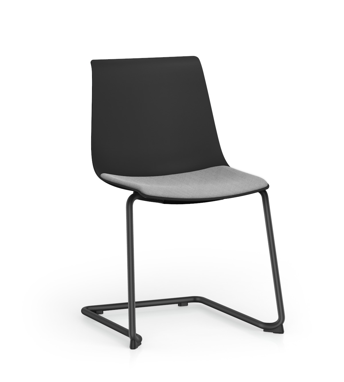 Ergonomischer Interstuhl SHUFFLEis1 SU122 Besucherstuhl mit gepolsterter Sitzfläche und Rückenlehne für hohen Sitzkomfort