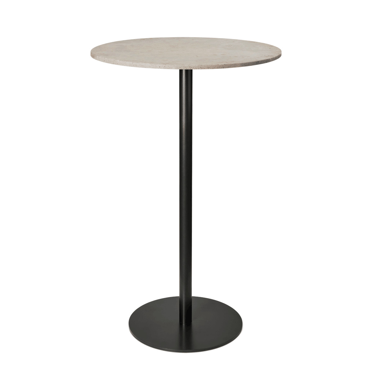Mater Stehtisch, höhe 106 cm, Ø 70 cm, wood waste grey
