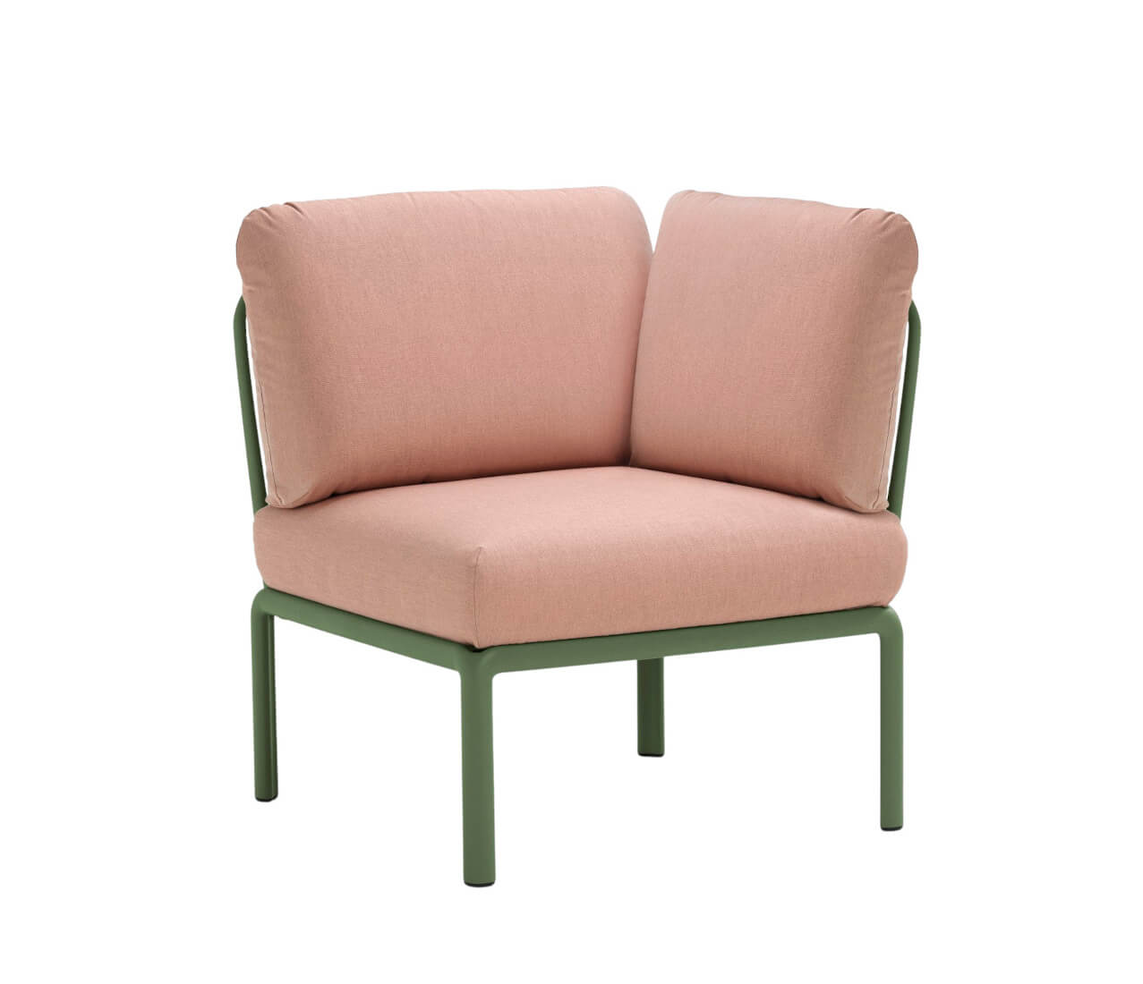 Nardi Komodo Modulsofa Eckelement agave rosa quarzo, wetterfest, langlebig, italienisches Outdoor-Design