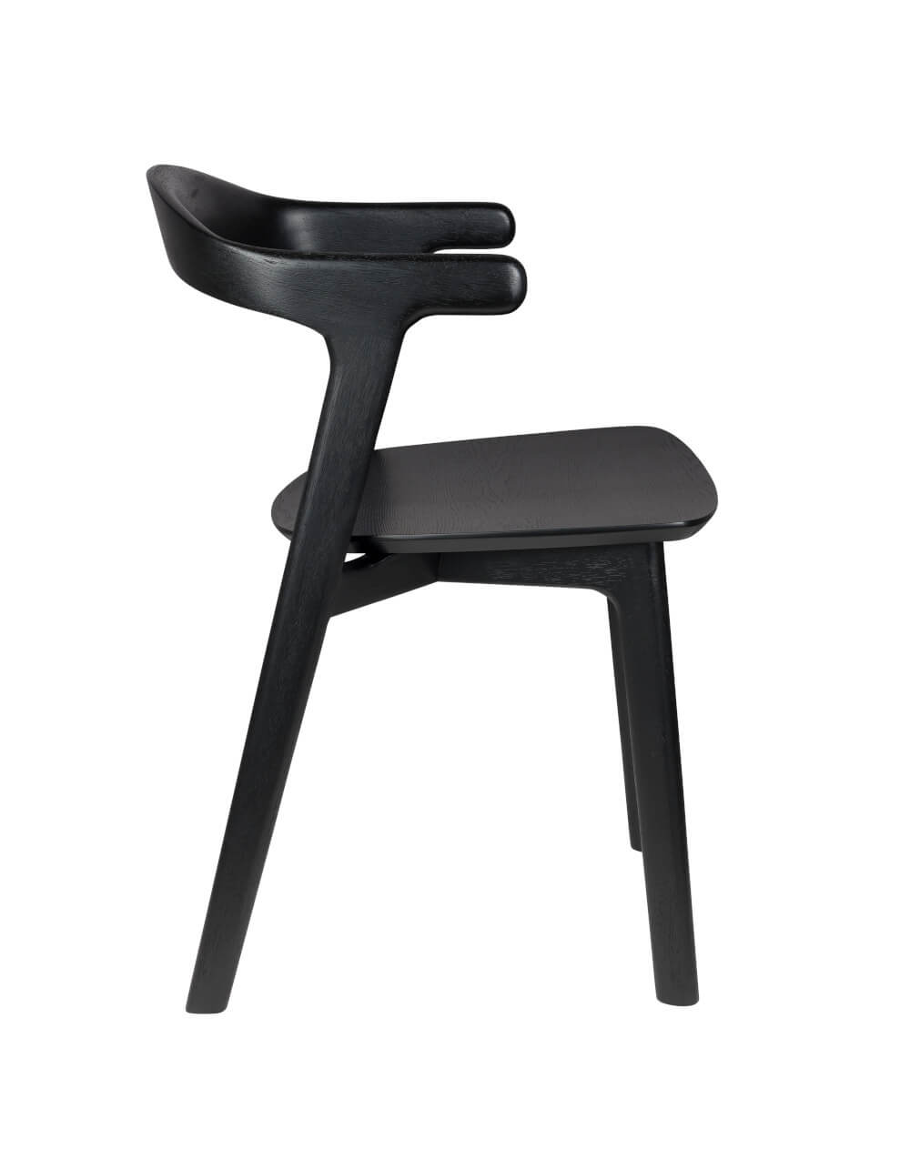 Zuiver Northwood Stuhl Schwarz, ergonomisch geformter Sitz, hochwertige Verarbeitung, stilvoll für Essbereich oder Büro