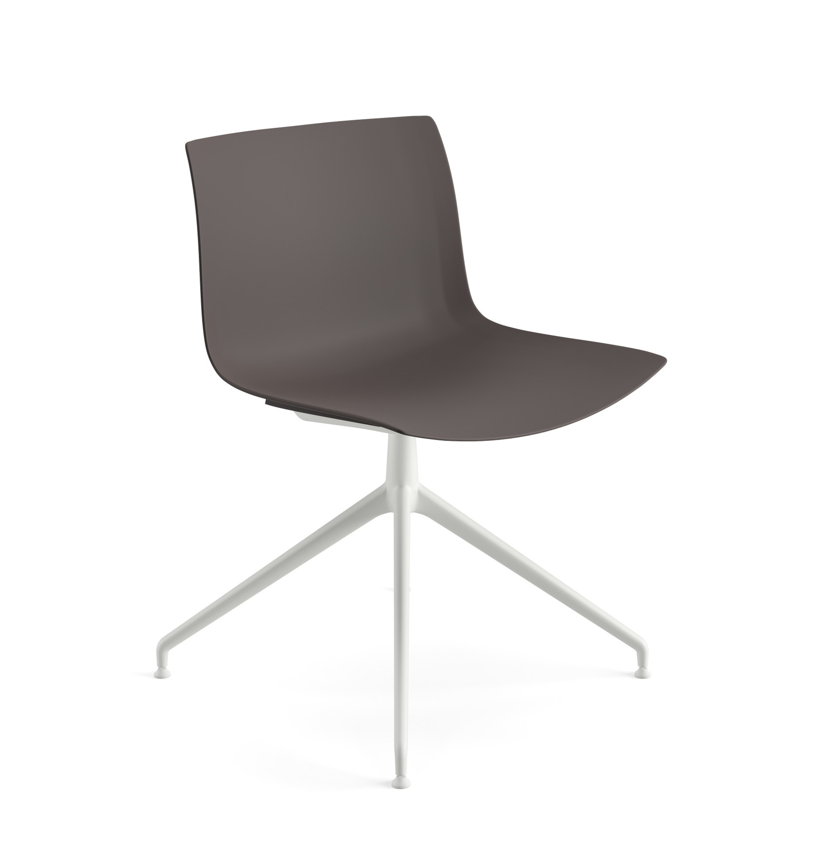 Catifa 53 Stuhl, einfarbig, weiß / dunkelbraun #2054