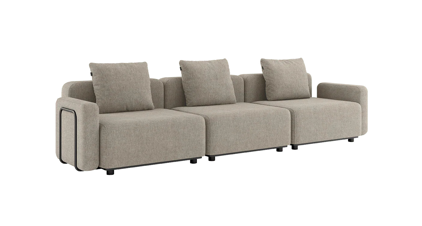 Cobana Loungesofa 3-Sitzer mit Armlehnen, kirra sand