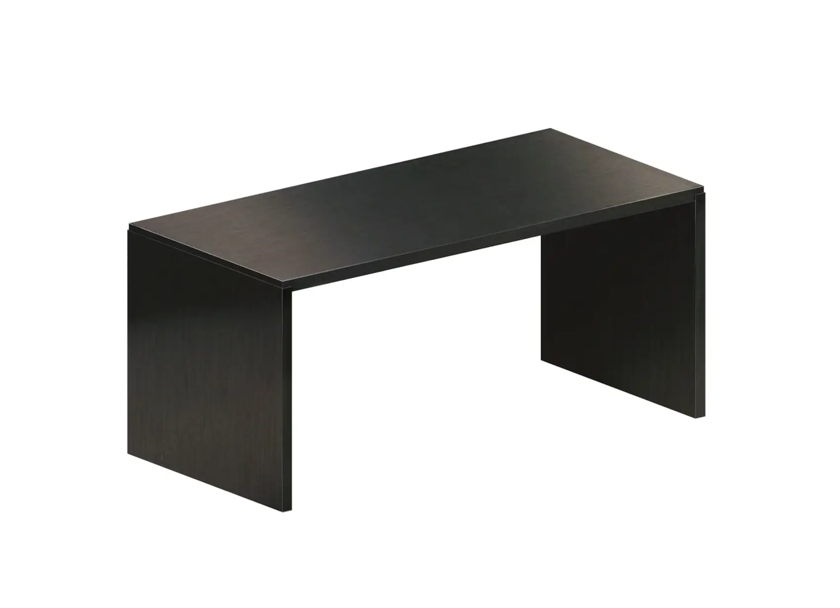 Zeus Big Irony Schreibtisch 160 × 75 cm in Schwarz mit klarer, minimalistischer Form.