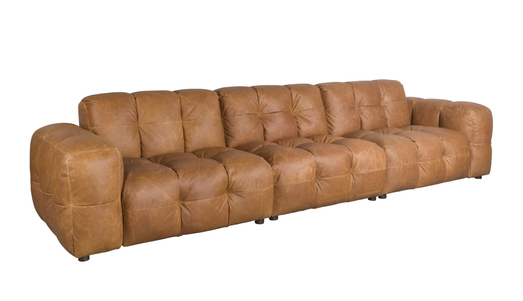 Hackman Sofa 4,5 Sitzer, leder schokolade