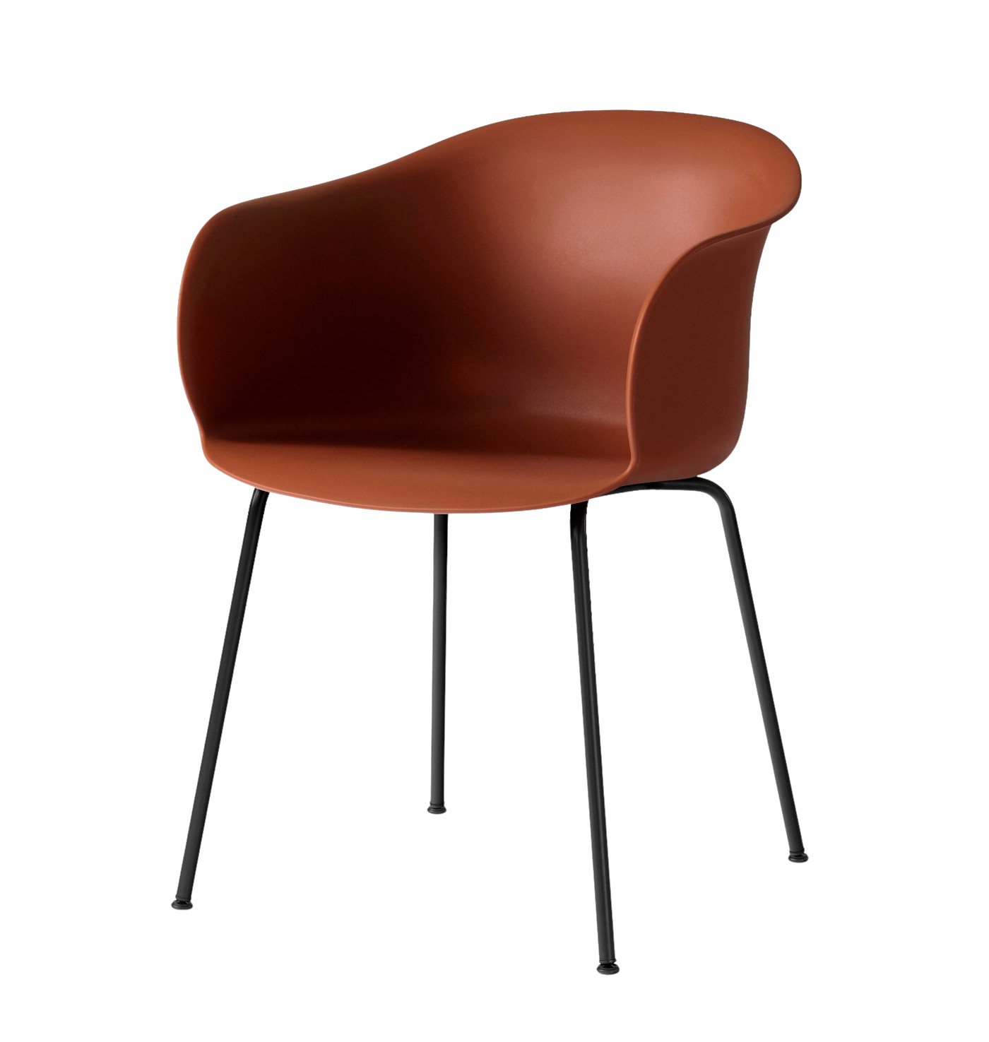 &Tradition Elefy JH28 Armlehnstuhl, schwarz/copper brown, dänisches Design – elegant am Ess- oder Arbeitsplatz