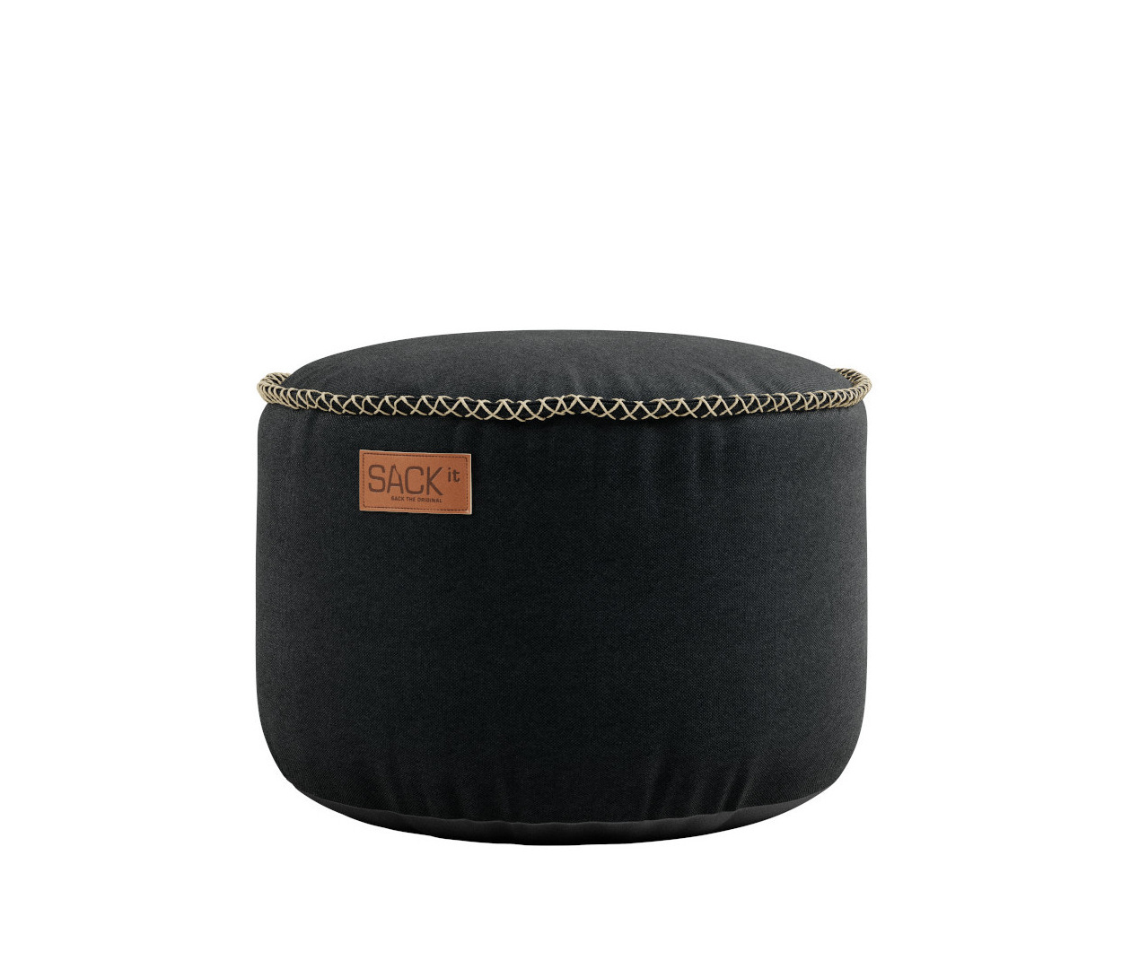 Canvas Pouf, braun