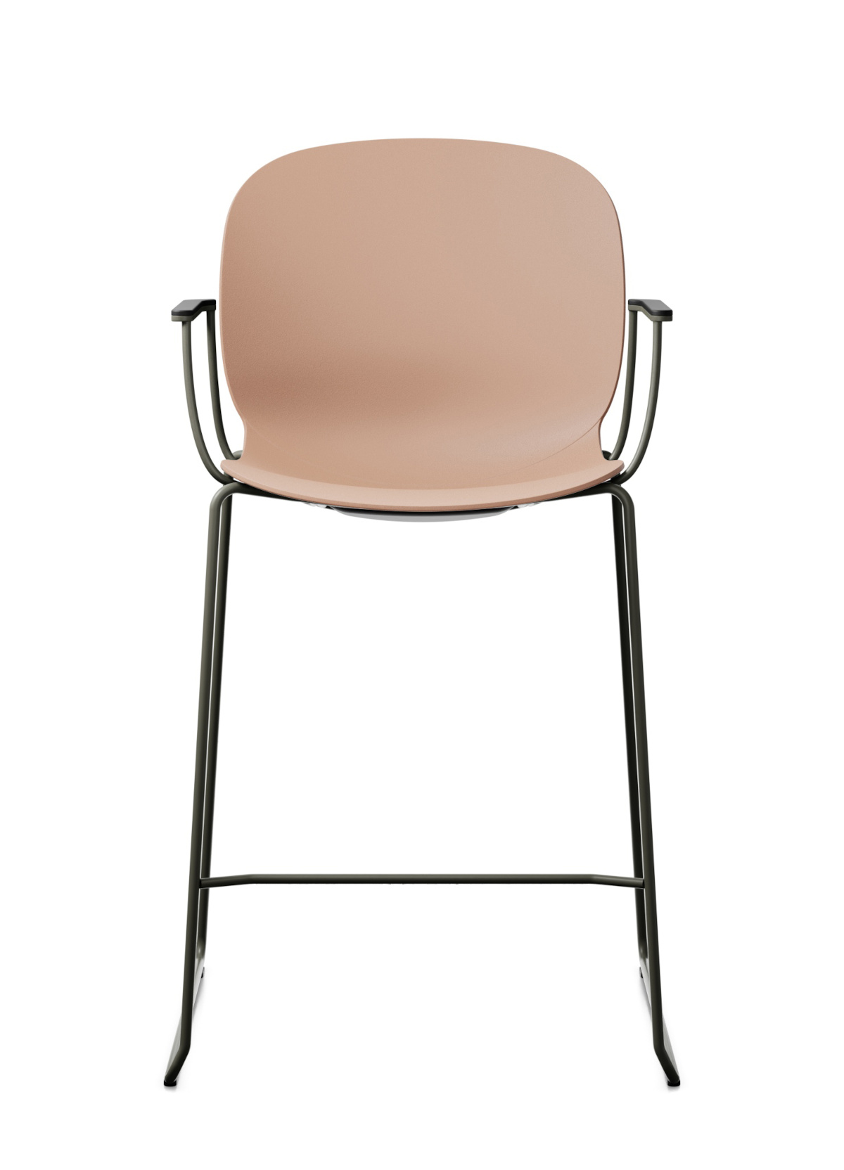 Noor Up 6090 Barhocker, Kufengestell, Kunststoffschale, ohne Polsterung