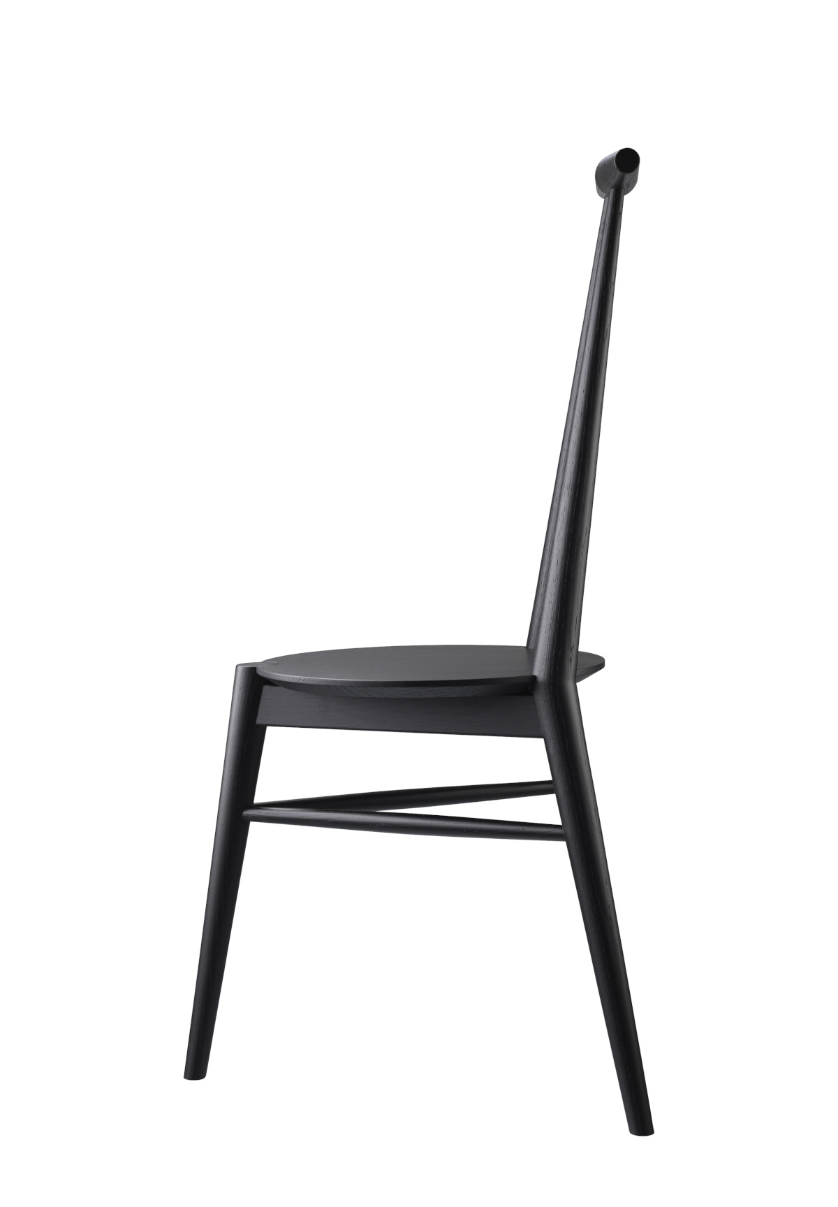 FDB Møbler J157 Anker Stuhl, nordisches Design, Eiche schwarz, langlebig, FSC®-Holz, funktional