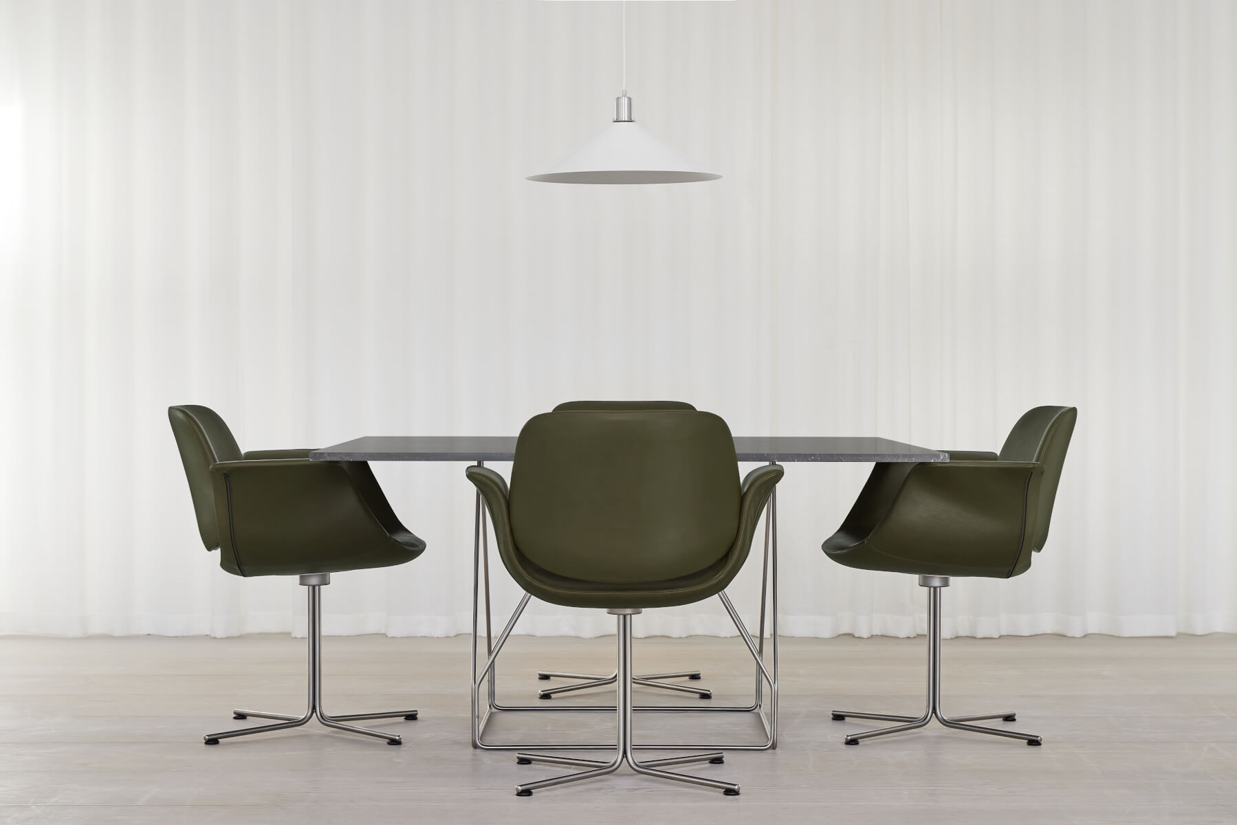 Flamingo Chair, leder max 98 schwarz