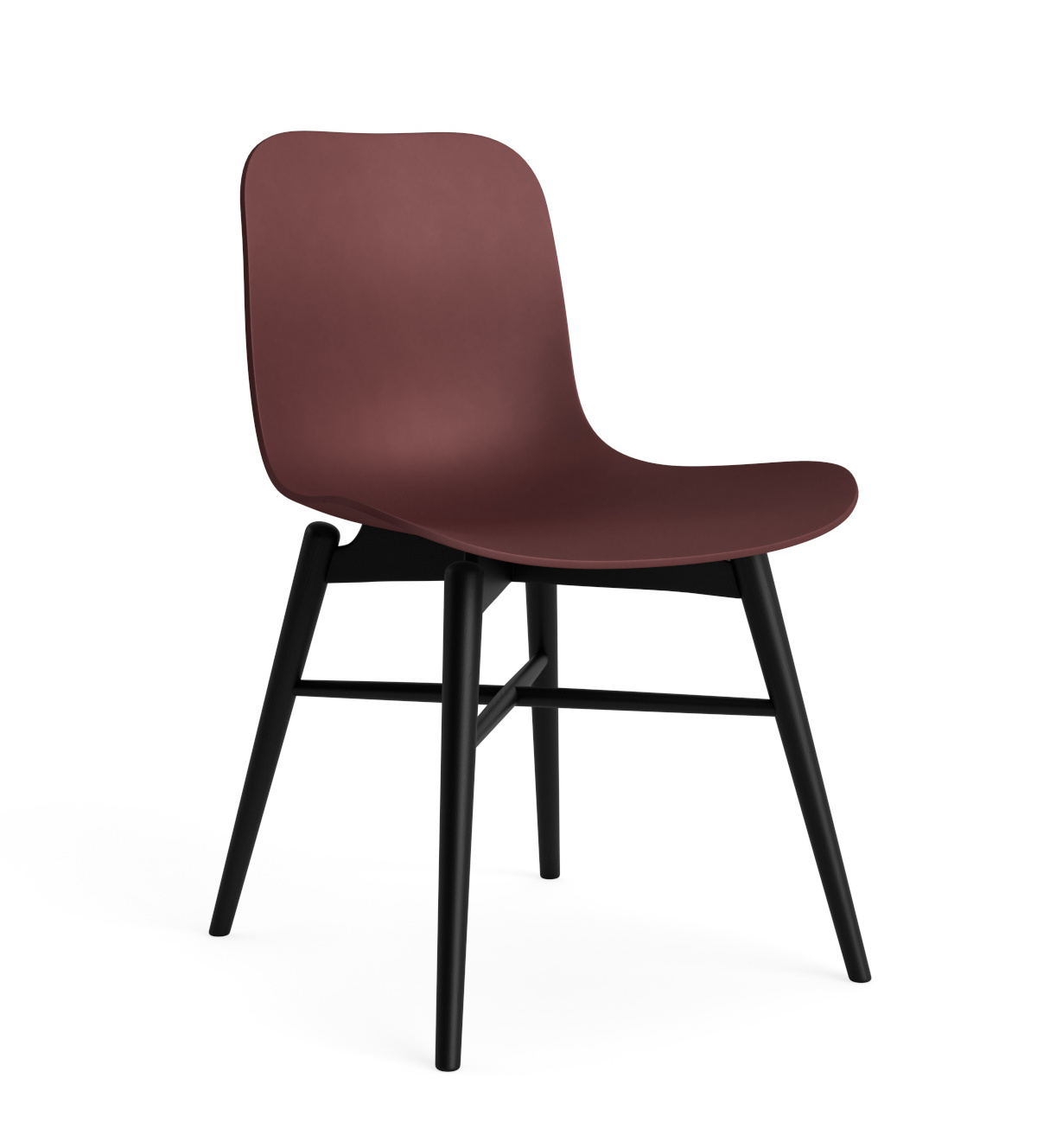 Langue Chair Wood, eiche schwarz / burgundy
