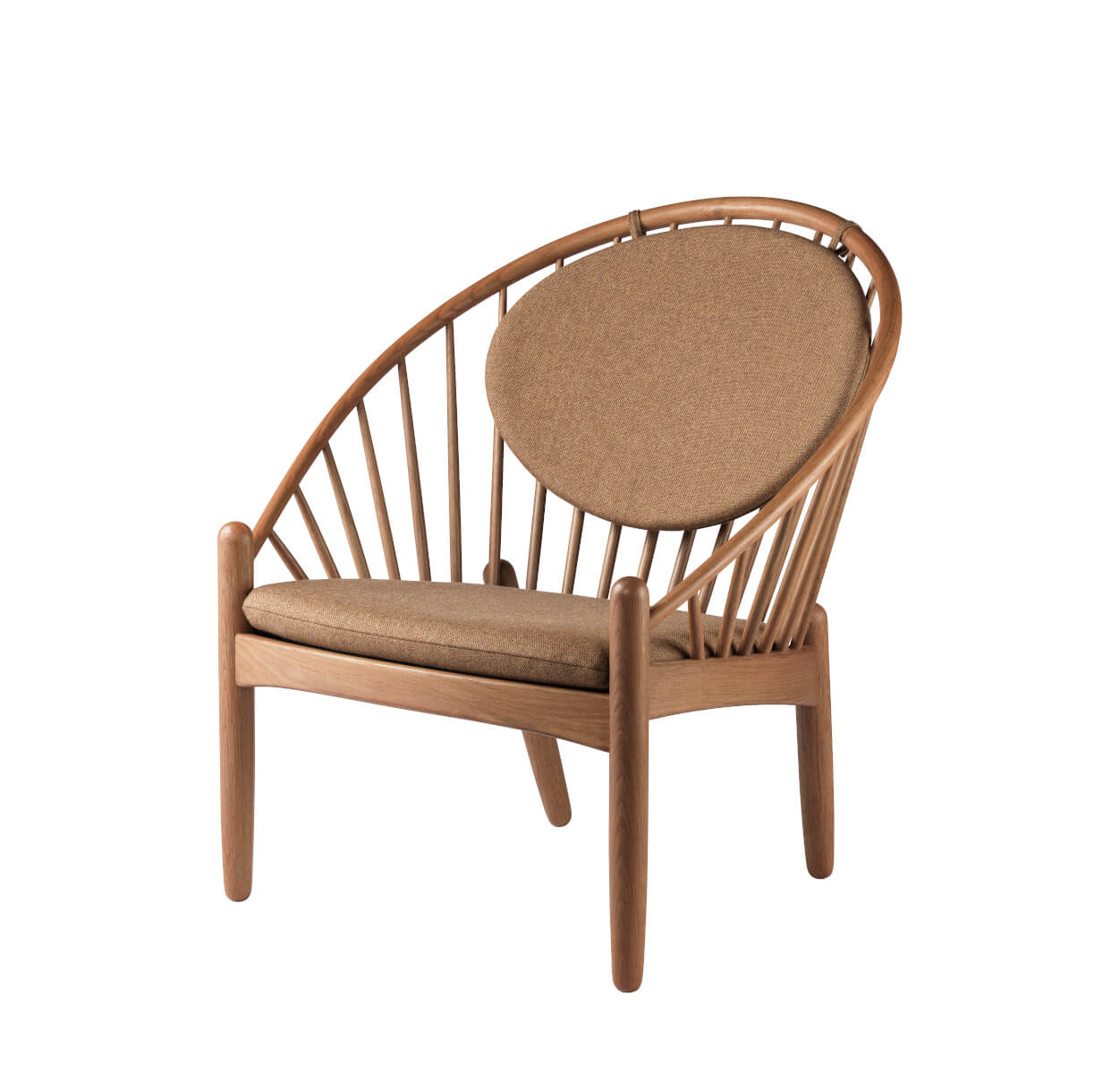 FDB Møbler J166 Jørna Sessel, nordisches Design, ergonomisch, Eiche geräuchert, braun, langlebig, nachhaltig