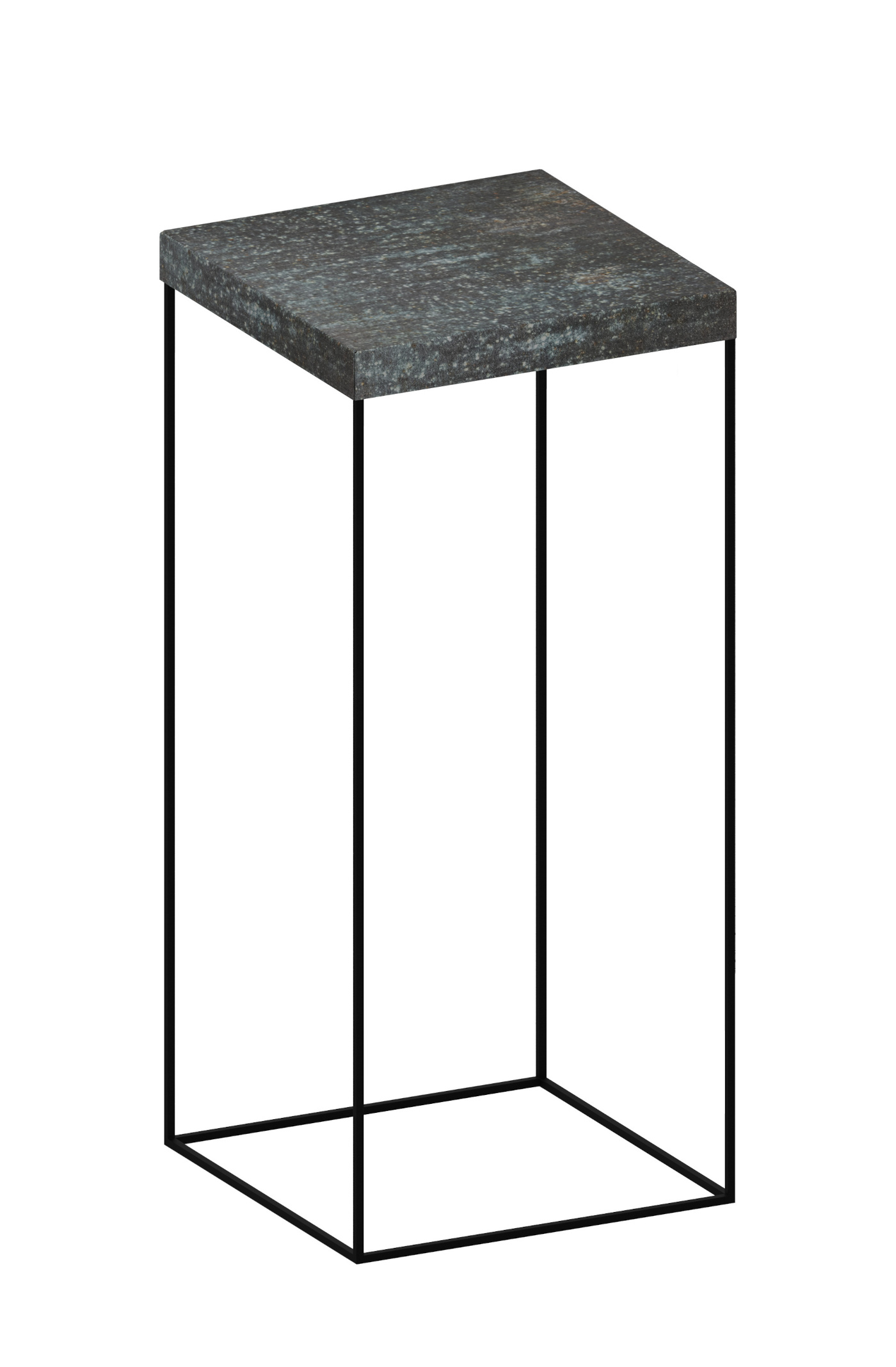 Slim Up Konsolentisch, 41 x H 92 cm, schwarz / rust