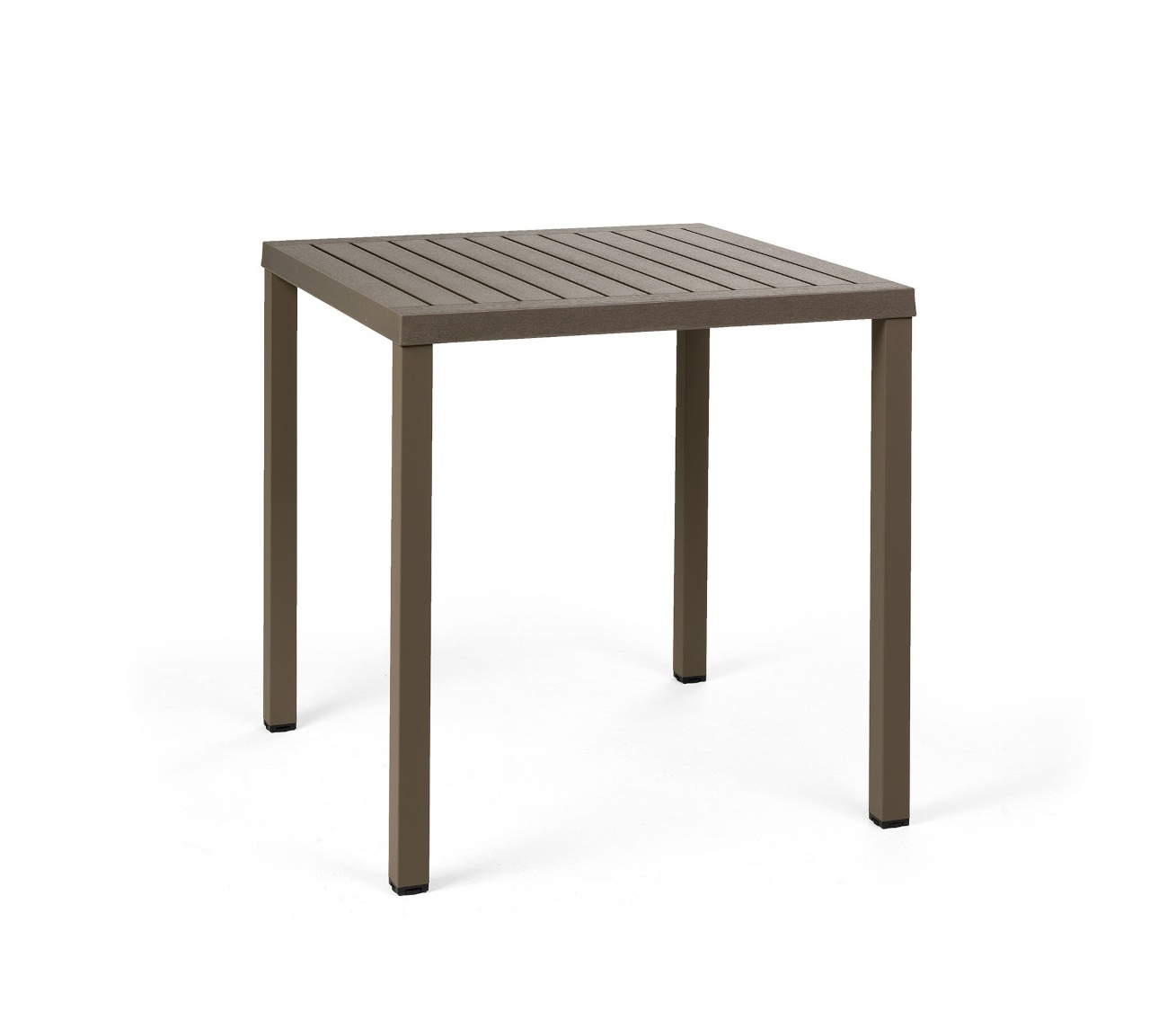 Nardi Cube Gartentisch 70x70 cm, tabacco, wetterfest, langlebig, leichter Outdoor-Tisch aus italienischem Design