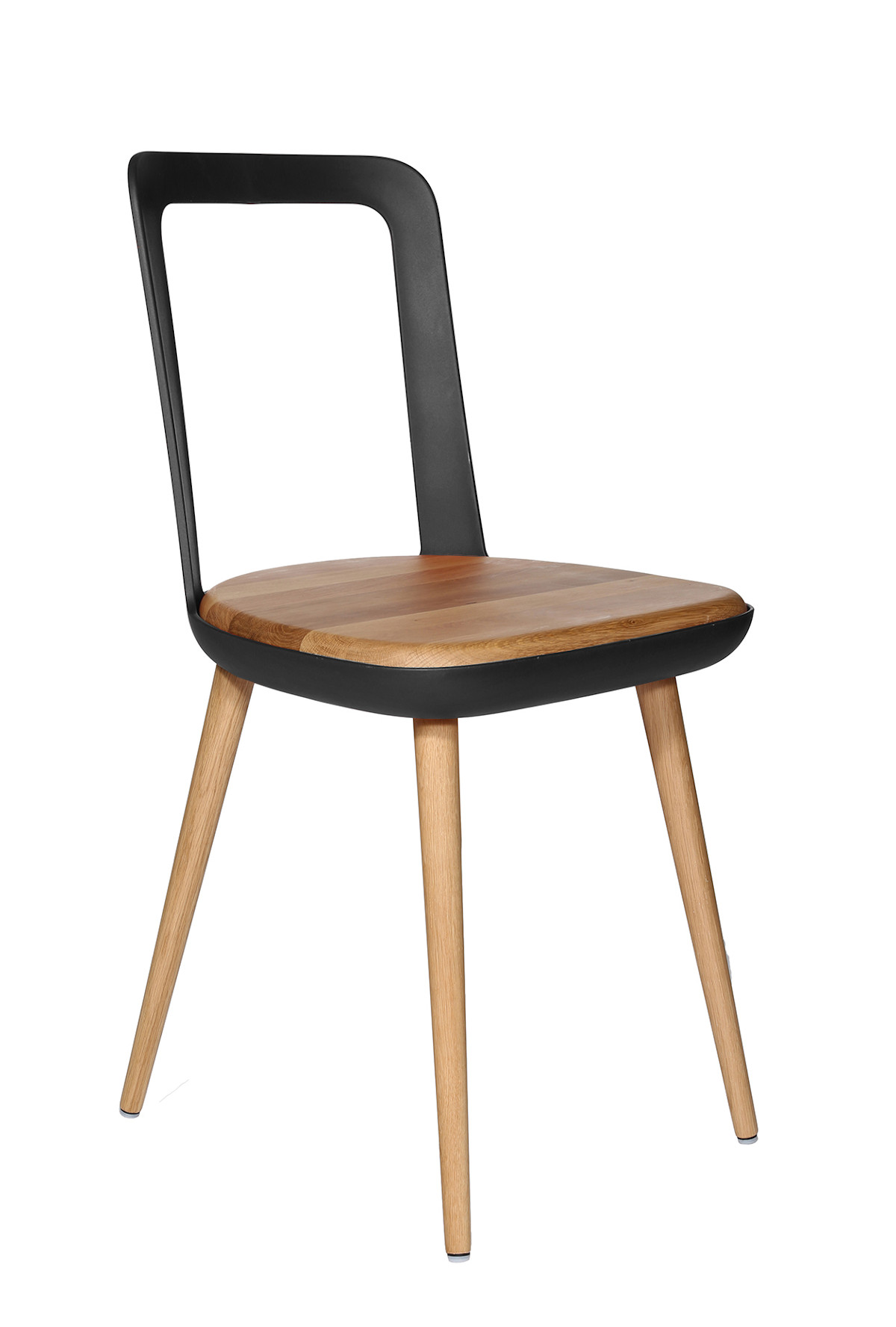 Wagner W-2020 Stuhl aus massiver geölter Eiche und moderner Kunststoffschale – hochwertiger Designer Esszimmerstuhl