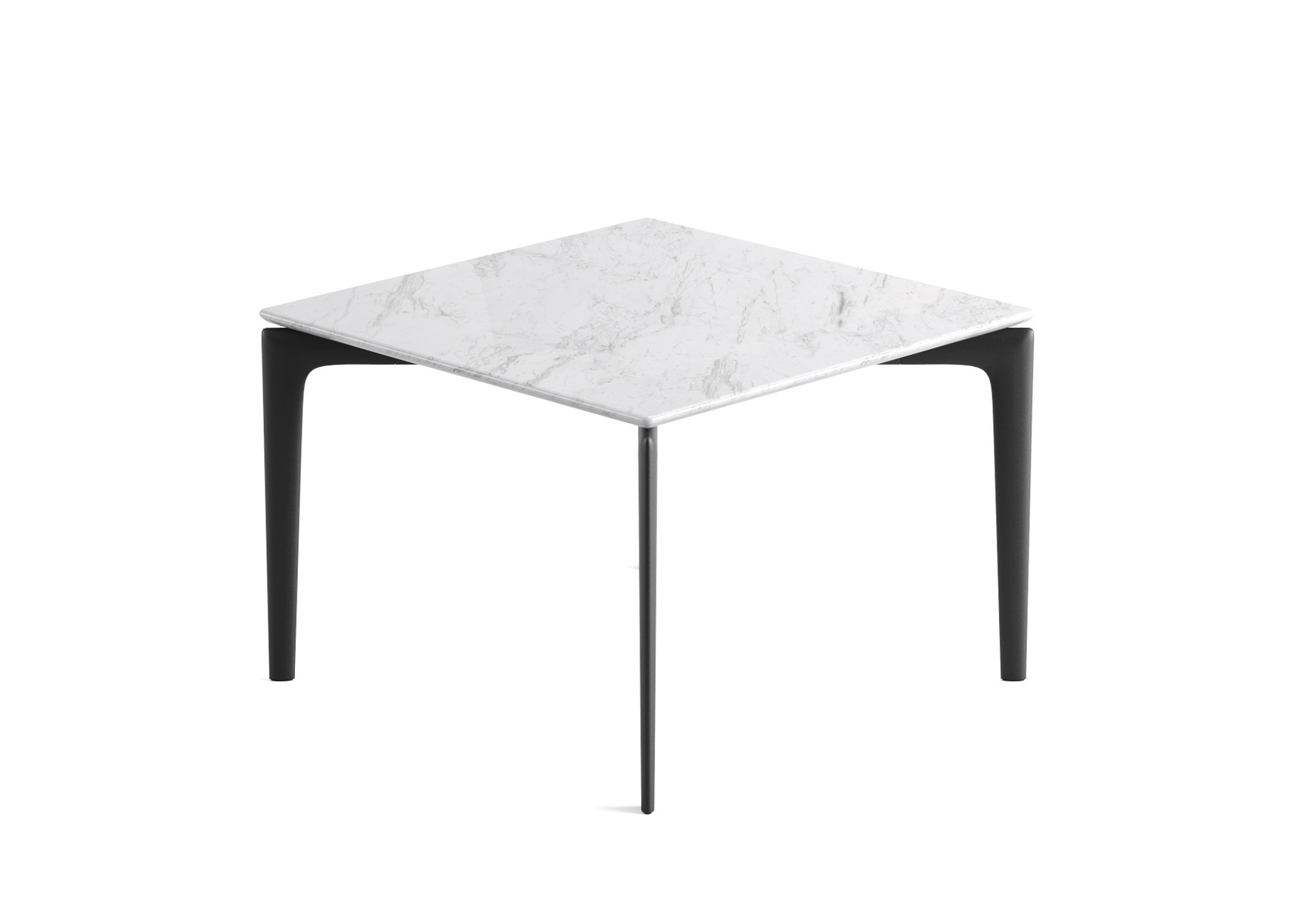 Saul Couchtisch, 60 x 60 x höhe 42 cm, marmor weiß