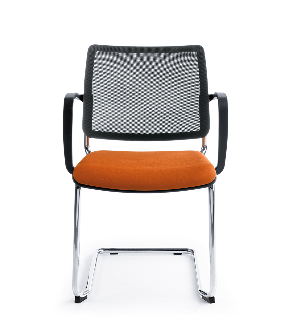 Bit 575V Stuhl, Freischwinger, Sitz gepolstert, Netzrücken