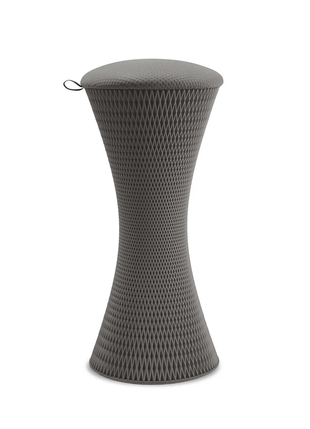 Wagner 3D One Pure L Hocker in Grau mit ergonomischer Sitzfläche und innovativer 3D-Gitterstruktur für aktives Sitzen.