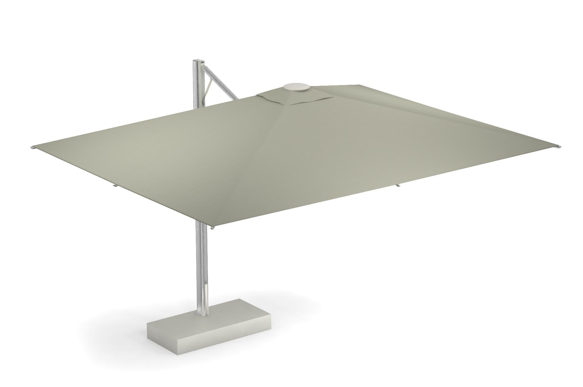 Shade Pro Sonnenschirm, 3x4 m, aluminium / beige