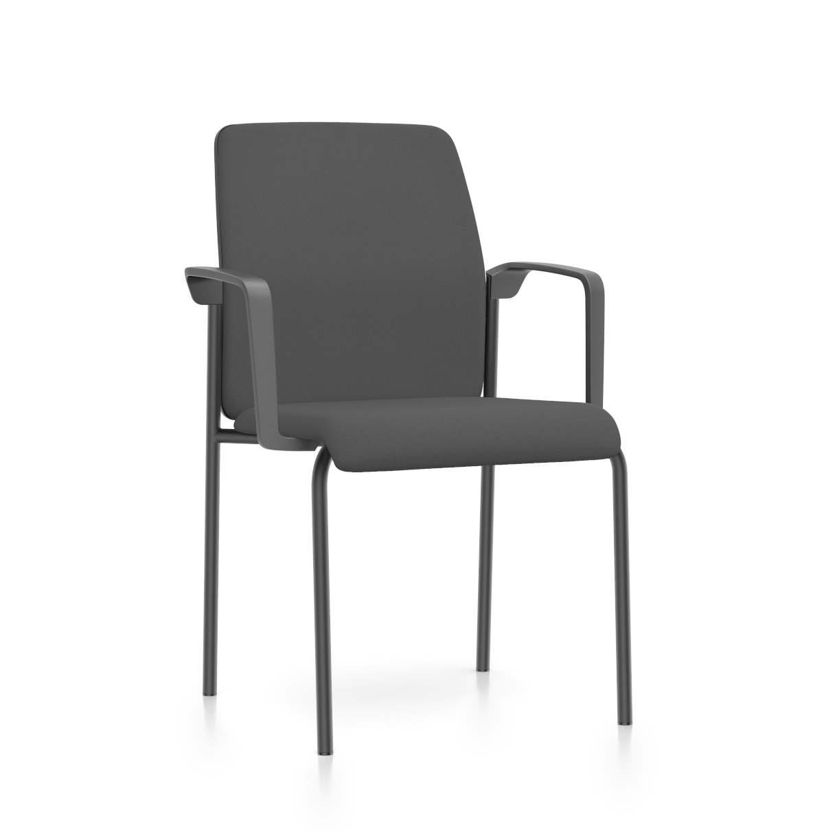 Interstuhl AIMis1 4S50 Besucherstuhl mit stabilem Vierfußgestell, gepolstert, ergonomisch, stapelbar, mit Armlehnen