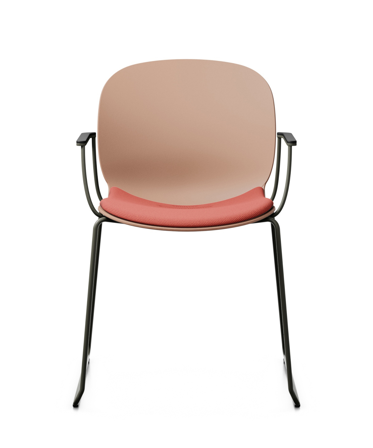 Noor 6060S Stuhl, Kufengestell, Kunststoffschale, Sitz gepolstert