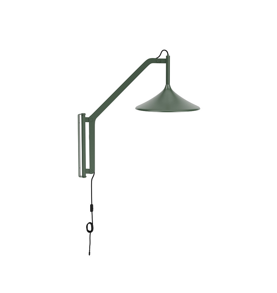 FDB Møbler U18 Hasle Wandleuchte, olivgrün, nordisches Design, langlebig, funktional