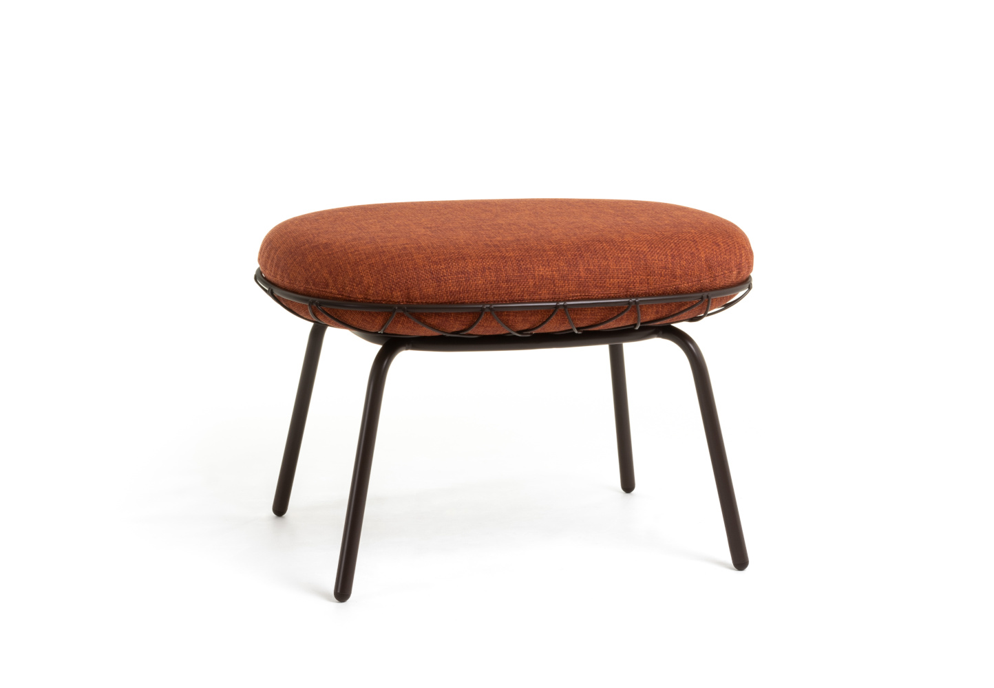 Magis Piña Outdoor Ottoman marrone orange, moderner Hocker, wetterfest, komfortabel, italienisches Design