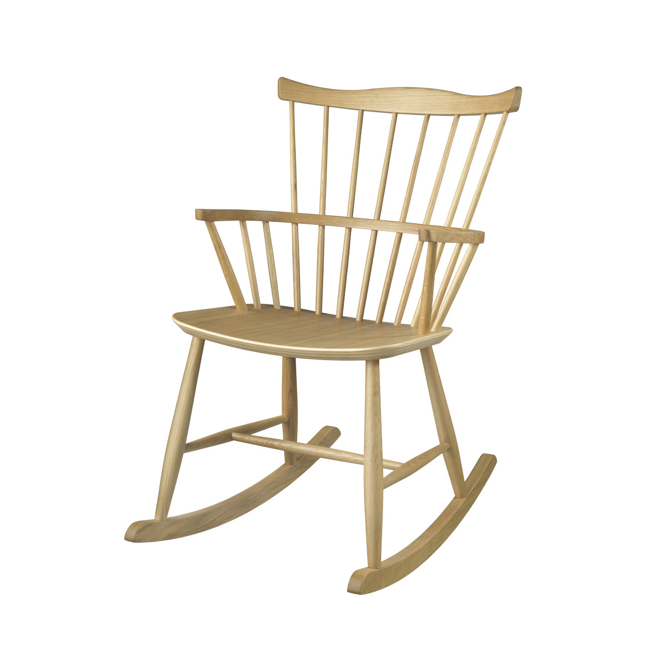 FDB Møbler J52G Schaukelstuhl, FSC®-Holz Eiche geölt, ergonomisch, nachhaltig, funktional