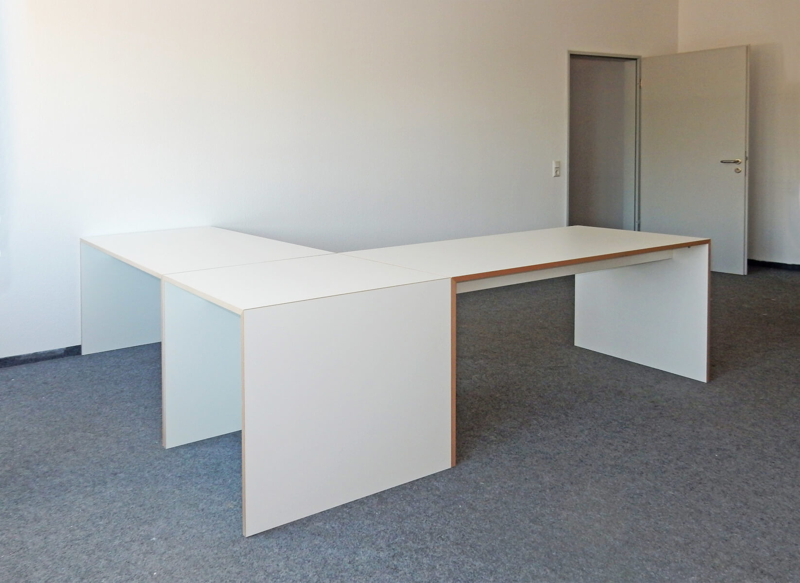 Freistell Schreibtisch, 160 x 80 cm, weiß