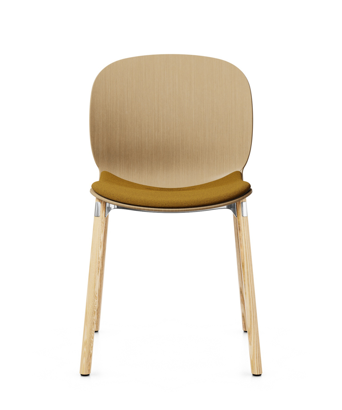 Noor 6085S Stuhl, Holzgestell, 3D-Furnierschale, Sitz gepolstert