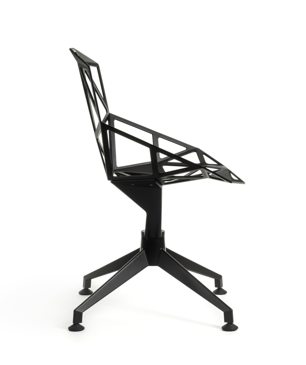 Magis Chair One 4Star, schwarz, ergonomischer Drehstuhl, modernes italienisches Design, langlebig