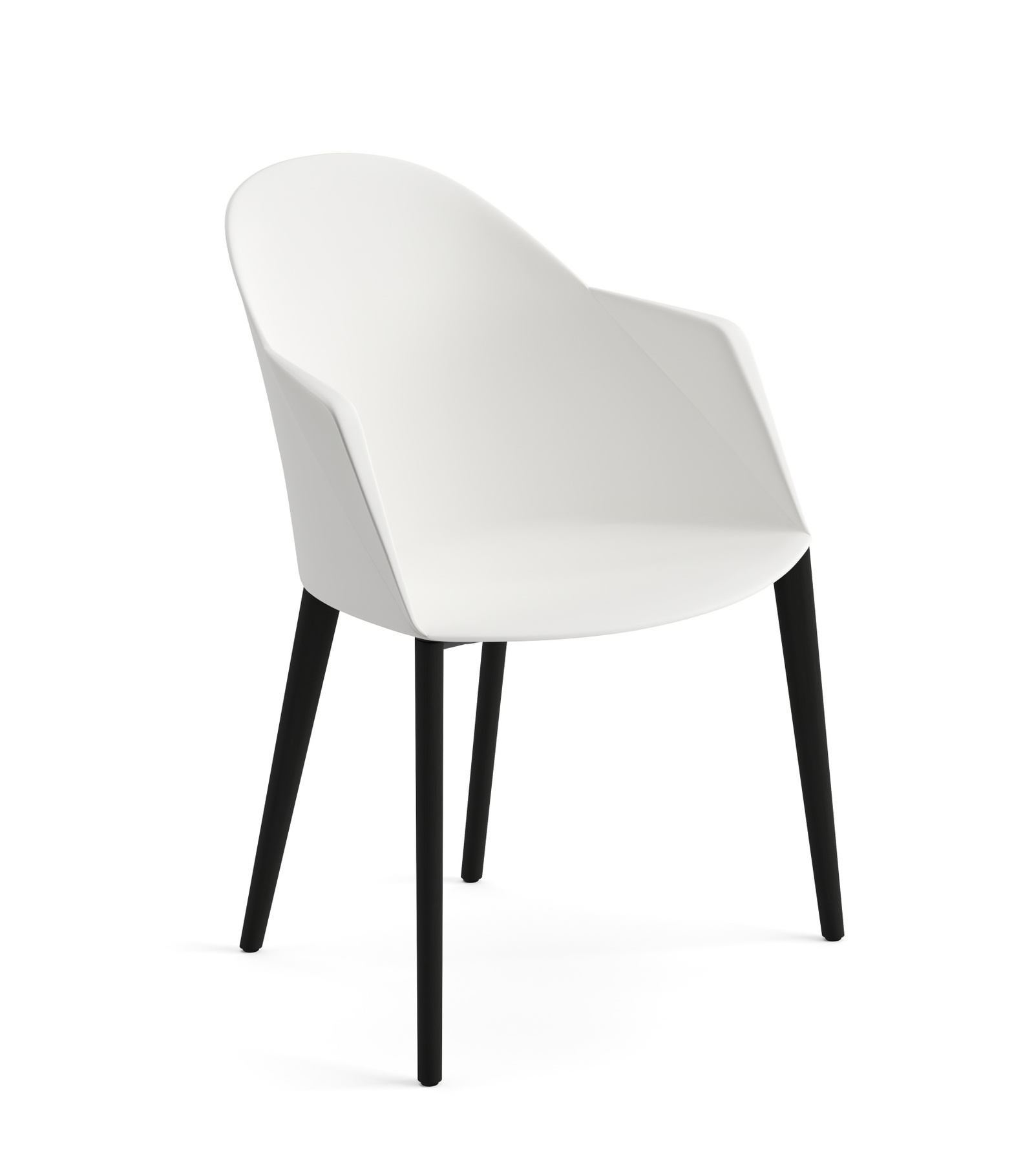 Cila Armsessel, kunststoff, wenge / weiß #2223