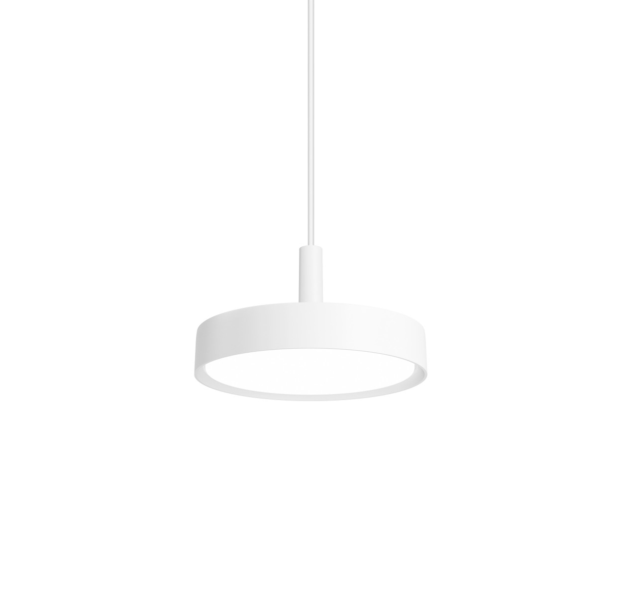 Louis Poulsen LP Slim Round Pendelleuchte Ø 25 cm weiß, minimalistisches Design, energiesparend, moderne Deckenleuchte